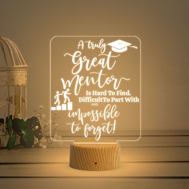 3D Illusion Motivational Night Lamp with Warm White Light Graduation Gift for Daughter Son & Student , Inspirational Gift for Student